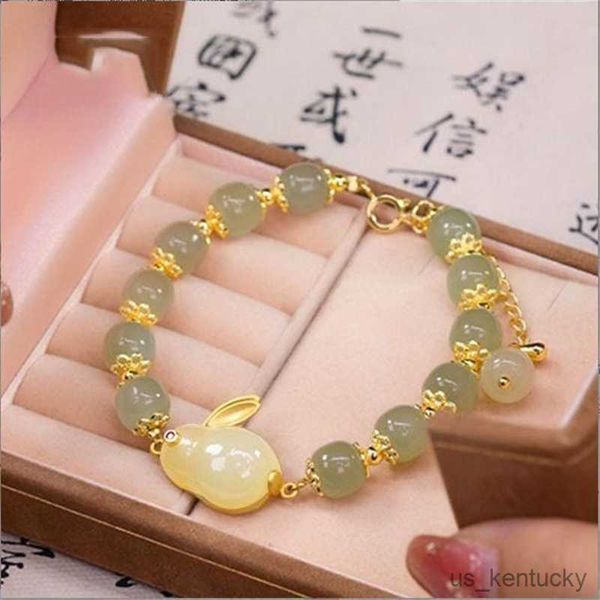 charm bracelets 2023 nese style cute rabbit charm bracelets for women men handmade green natural stone beaded bracelet jewelry gifts, Golden;silver
charm bracelets 2023 nese style cute rabbit charm bracelets for women men handmade green natural stone beaded bracelet jewelry gifts, Golden;silver