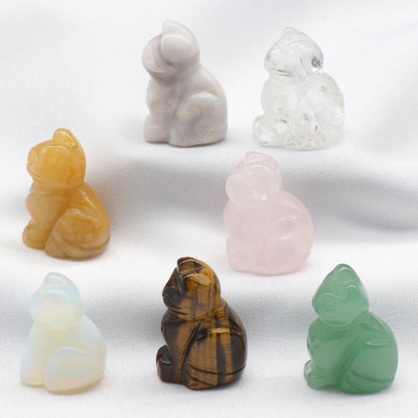 natural stone carving 1 inch lovely cat crafts ornaments rose quartz crystal healing agate animal decoration, Black
natural stone carving 1 inch lovely cat crafts ornaments rose quartz crystal healing agate animal decoration, Black