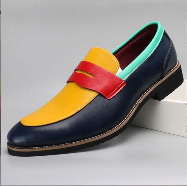 fashion blue yellow men's leather loafers size 38-48 pointed shoes casual men low-heel designer shoes men zapatos cuero hombre, Black
fashion blue yellow men's leather loafers size 38-48 pointed shoes casual men low-heel designer shoes men zapatos cuero hombre, Black