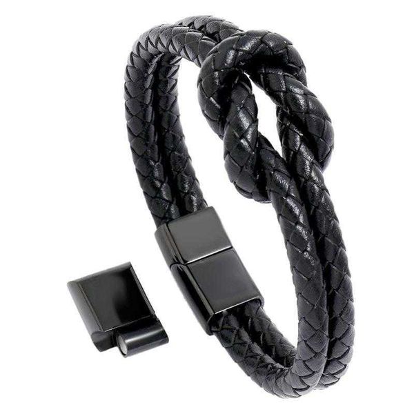 hip hop fashion personality vintage weave leather bracelet stainless steel three section magnet buckle mens, Golden;silver
hip hop fashion personality vintage weave leather bracelet stainless steel three section magnet buckle mens, Golden;silver