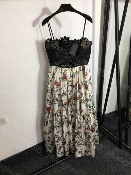 23ss summer dresses women dress womens designer clothing elegant temperament flower print lace strapless stitching suspender dress womens cl, Black;gray
23ss summer dresses women dress womens designer clothing elegant temperament flower print lace strapless stitching suspender dress womens cl, Black;gray