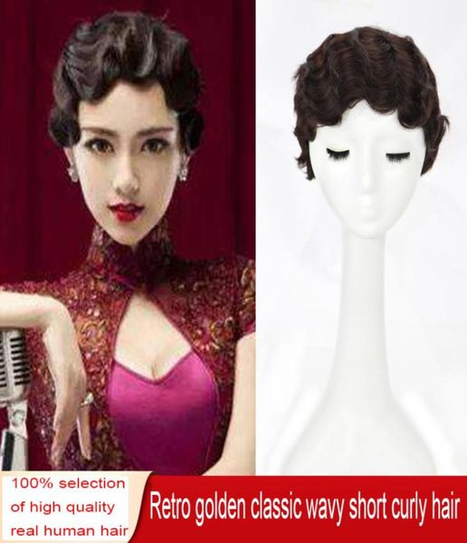 retro real human hair wavy short curly monroe real hair classic hepburn hair accessories accessory4854340, Black;brown
retro real human hair wavy short curly monroe real hair classic hepburn hair accessories accessory4854340, Black;brown