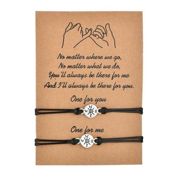 accessories retro card bracelets set compass wax rope adjustable friendship bracelet wrist string, Golden;silver
accessories retro card bracelets set compass wax rope adjustable friendship bracelet wrist string, Golden;silver