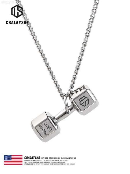 official genuine dumbbell fitness necklace titanium steel sports european and american pendant barbell pendant hip hop fashion design senses, Silver
official genuine dumbbell fitness necklace titanium steel sports european and american pendant barbell pendant hip hop fashion design senses, Silver