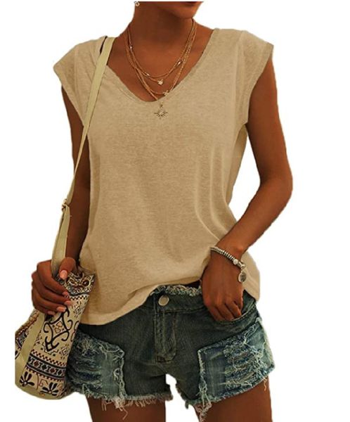 women's t-shirt women solid t shirt cap sleeve v neck summer tees loose tshirt for women beach daily casual tshirt women 230515, White
women's t-shirt women solid t shirt cap sleeve v neck summer tees loose tshirt for women beach daily casual tshirt women 230515, White