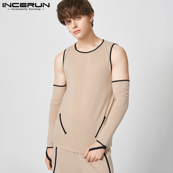 mens tracksuits men sets patchwork streetwear oneck sleeveless off shoulder t shirt shorts 2pcs summer loose casual suits incerun 230512, Gray
mens tracksuits men sets patchwork streetwear oneck sleeveless off shoulder t shirt shorts 2pcs summer loose casual suits incerun 230512, Gray