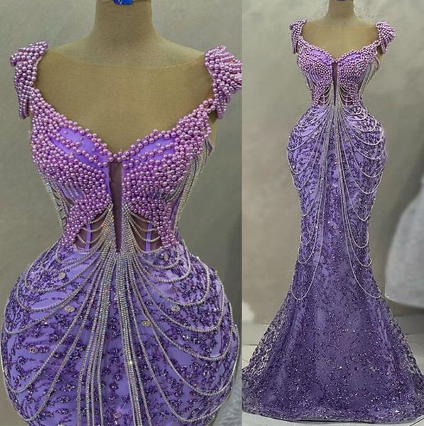 2023 may aso ebi mermaid lavender prom dress pearls crystals evening formal party second reception birthday engagement gowns dress robe de s, Black
2023 may aso ebi mermaid lavender prom dress pearls crystals evening formal party second reception birthday engagement gowns dress robe de s, Black