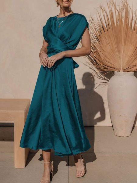 casual dresses summer women's dress elegant stain silk green office ladies lace-up midi dress chic evening party dresses for women 2305, Black;gray
casual dresses summer women's dress elegant stain silk green office ladies lace-up midi dress chic evening party dresses for women 2305, Black;gray