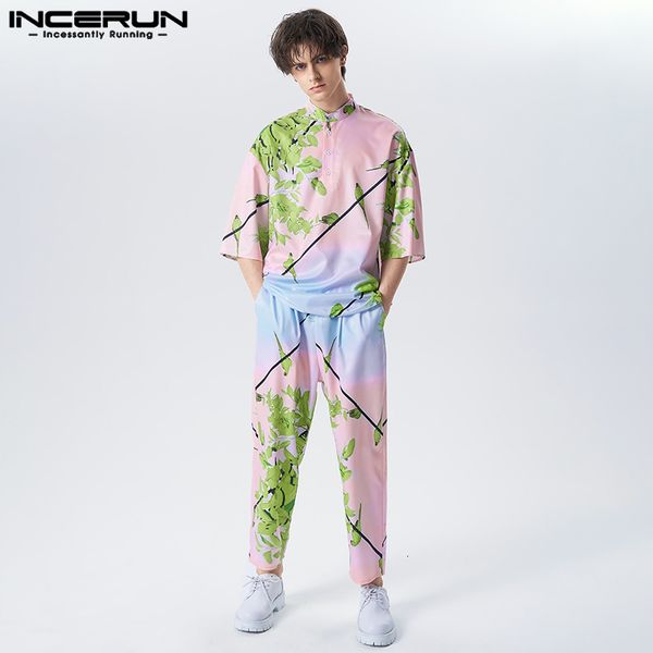 mens tracksuits fashion men sets printing loose stand collar half sleeve shirt pants 2pcs streetwear casual suits incerun s5xl 230512, Gray
mens tracksuits fashion men sets printing loose stand collar half sleeve shirt pants 2pcs streetwear casual suits incerun s5xl 230512, Gray