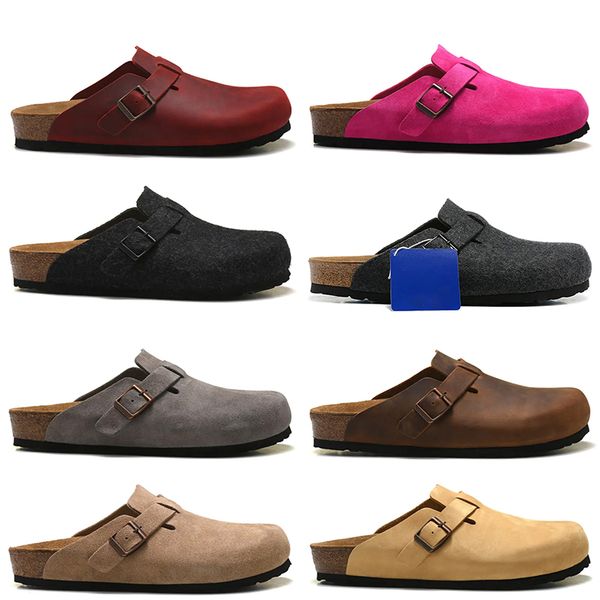 2023 luxury boston clogs sandals designer fashion womens mens oiled leather bag head pull cork suede slides autumn winter loafers shoes clas, Black
2023 luxury boston clogs sandals designer fashion womens mens oiled leather bag head pull cork suede slides autumn winter loafers shoes clas, Black