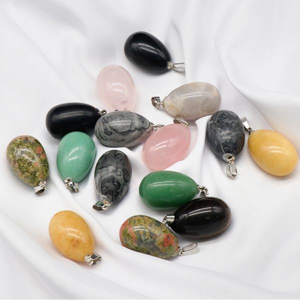 natural crystal stone 30mm egg pendant rose quartz tiger's eye charms diy chakra necklace jewelry accessories, Bronze;silver
natural crystal stone 30mm egg pendant rose quartz tiger's eye charms diy chakra necklace jewelry accessories, Bronze;silver