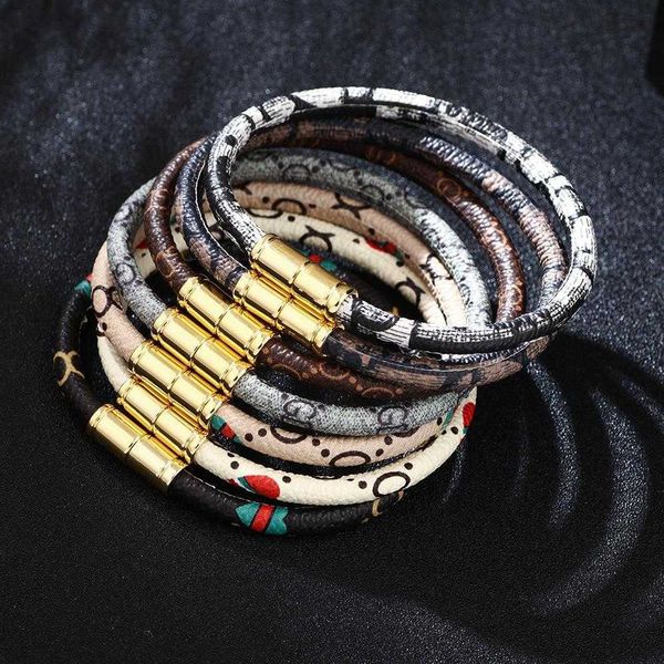 qinuo bracelet trendy men and women colorful pu leather couple alloy magnetic snap ornament, Golden;silver
qinuo bracelet trendy men and women colorful pu leather couple alloy magnetic snap ornament, Golden;silver