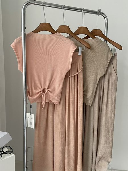 two piece dress summer outfits for women knitted hollow out short sleeve linen long skirt sets korean elegant lace up aline suit 230512, White
two piece dress summer outfits for women knitted hollow out short sleeve linen long skirt sets korean elegant lace up aline suit 230512, White
