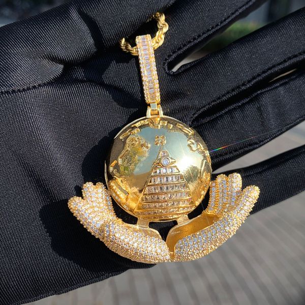 mens cool necklace gold plated cz protecting earth pendant necklace with 3mm 24inch rope chain necklace nice gift, Silver
mens cool necklace gold plated cz protecting earth pendant necklace with 3mm 24inch rope chain necklace nice gift, Silver