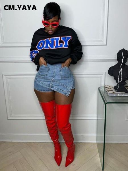 women's pants capris cm.yaya women fashion stretch denim pocket front asymmetrical mini skirt shorts streetwear ins vintage short jeans, Black;white
women's pants capris cm.yaya women fashion stretch denim pocket front asymmetrical mini skirt shorts streetwear ins vintage short jeans, Black;white