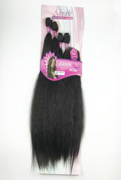 adorable kinky straight heat resistant fiber natural color soft synthetic packet hair wetwavy 4pcs with machine closure 22026544992, Black;brown
adorable kinky straight heat resistant fiber natural color soft synthetic packet hair wetwavy 4pcs with machine closure 22026544992, Black;brown