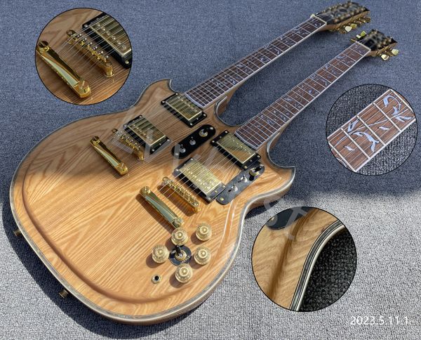 eelectric guitar double necks natural color finished ash wood body maple neck 3pcs rosewood fingerboard flower vine inlay colorf
eelectric guitar double necks natural color finished ash wood body maple neck 3pcs rosewood fingerboard flower vine inlay colorf