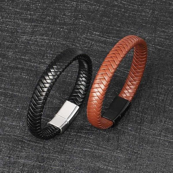 creative simple mens leather bracelet multi strand woven string stainless steel alloy magnetic buckle, Golden;silver
creative simple mens leather bracelet multi strand woven string stainless steel alloy magnetic buckle, Golden;silver