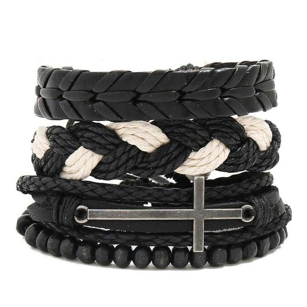 wooden bead combination cowhide suit mens bracelet vintage weave diy hemp rope wrist string, Golden;silver
wooden bead combination cowhide suit mens bracelet vintage weave diy hemp rope wrist string, Golden;silver