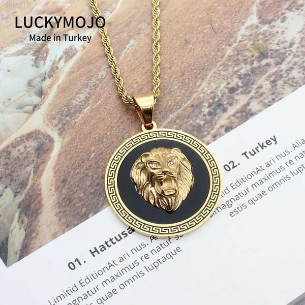 titanium steel gilded necklace for men's trendy and cool personality lion head pendant with retro european and american hip-hop street, Silver
titanium steel gilded necklace for men's trendy and cool personality lion head pendant with retro european and american hip-hop street, Silver