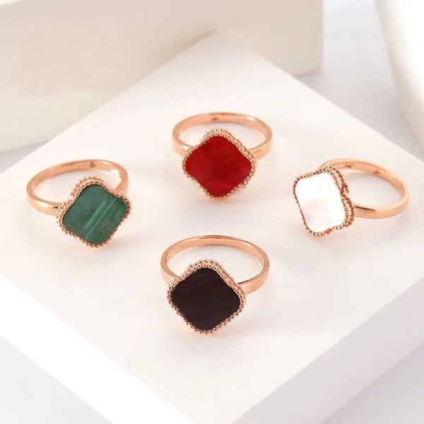 luxury classic 4/four leaf clover charm ring designer 18k gold shell rings for women wedding mother' day party jewelry gift, Golden;silver
luxury classic 4/four leaf clover charm ring designer 18k gold shell rings for women wedding mother' day party jewelry gift, Golden;silver