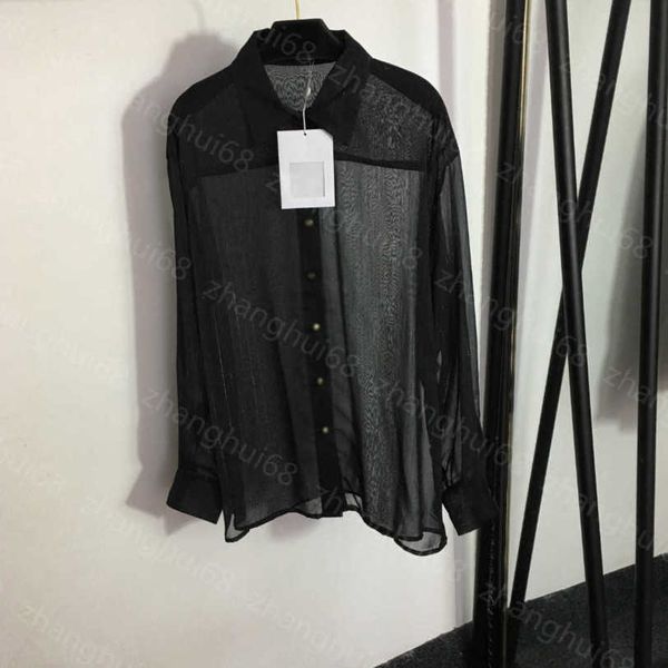 23ss women shirt womens designer clothing high neck blouse lapel logo printed perspective sunscreen shirt long sleeve shirt women clothes a1, White
23ss women shirt womens designer clothing high neck blouse lapel logo printed perspective sunscreen shirt long sleeve shirt women clothes a1, White