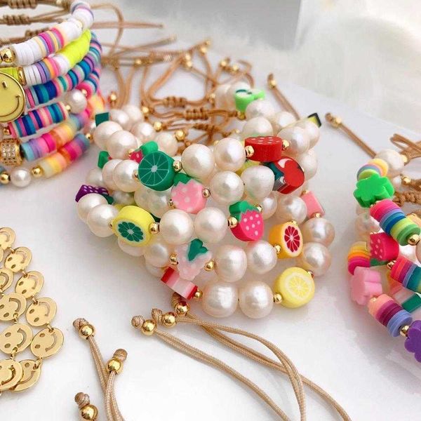 wind ins fruit polymer charm clay summer flavor natural freshwater pearl small bracelet student girlfriends, Golden;silver
wind ins fruit polymer charm clay summer flavor natural freshwater pearl small bracelet student girlfriends, Golden;silver