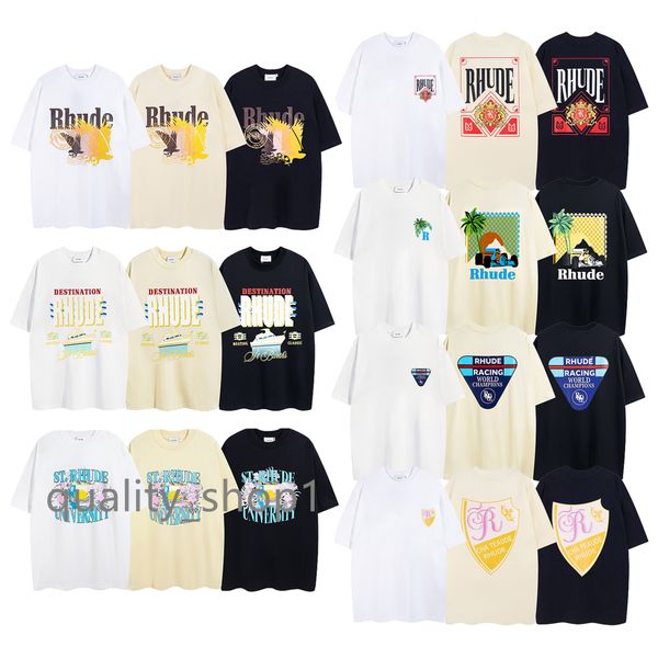 designers rhude t shirt printed short sleeves new short sleeved men womens letters loose heavy fabric t-shirts couple casual top, White;black
designers rhude t shirt printed short sleeves new short sleeved men womens letters loose heavy fabric t-shirts couple casual top, White;black