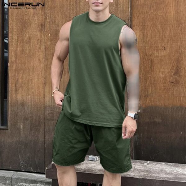 mens tracksuits sets solid color oneck sleeveless tank drawstring shorts 2pcs workout streetwear casual suits s5xl incerun 230512, Gray
mens tracksuits sets solid color oneck sleeveless tank drawstring shorts 2pcs workout streetwear casual suits s5xl incerun 230512, Gray