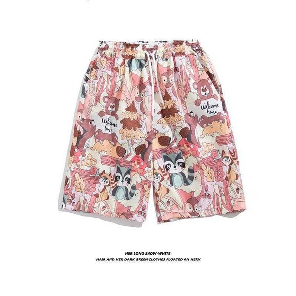 men's clothing summer seaside vacation shorts five point casual sports cartoon hawaiian trendy quick drying loose fitting beach pants, White;black
men's clothing summer seaside vacation shorts five point casual sports cartoon hawaiian trendy quick drying loose fitting beach pants, White;black