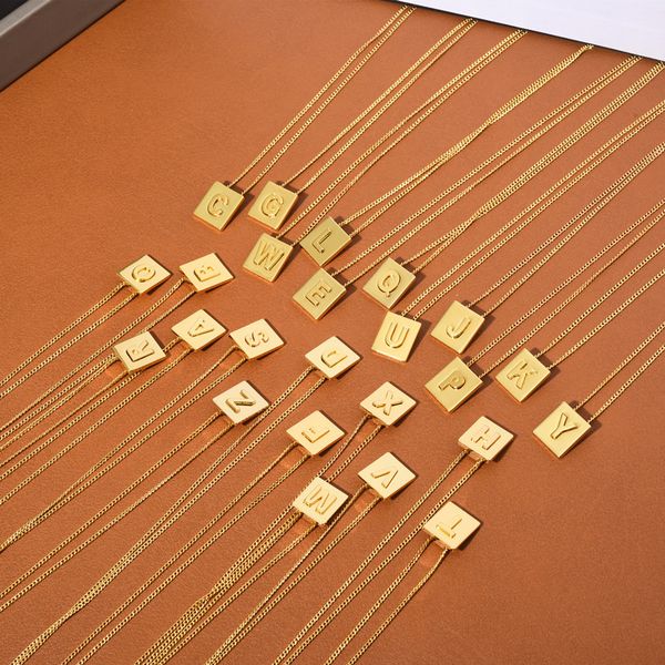 18k gold block designer pendant necklaces for women girls brand luxury link chain short choker letters necklace wedding jewelry wholesale br, Silver
18k gold block designer pendant necklaces for women girls brand luxury link chain short choker letters necklace wedding jewelry wholesale br, Silver