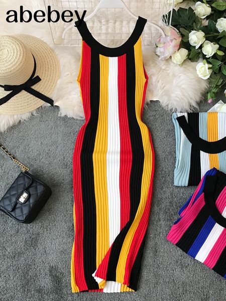 casual dresses summer round neck rainbow vertical striped women vintage knit dress sleeveless pullovers ladies vestido 230515, Black;gray
casual dresses summer round neck rainbow vertical striped women vintage knit dress sleeveless pullovers ladies vestido 230515, Black;gray