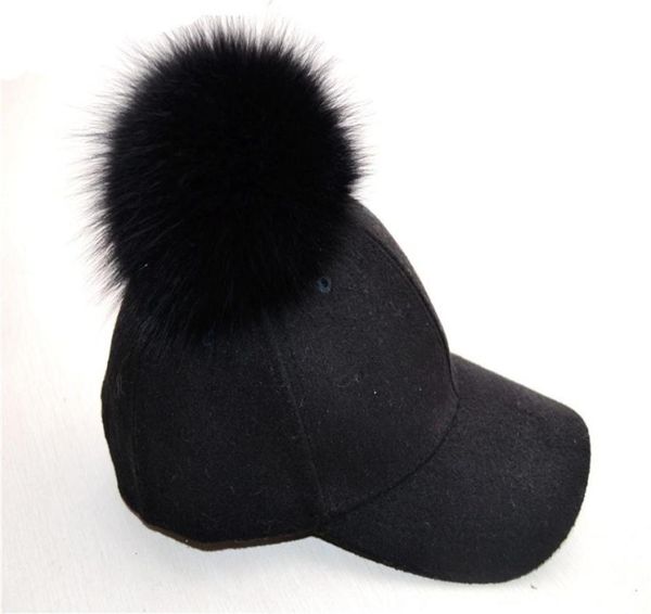 cotton baseball cap with single pom pom fox fur hats adjustable snapback hat caps 4910765, Blue;gray
cotton baseball cap with single pom pom fox fur hats adjustable snapback hat caps 4910765, Blue;gray