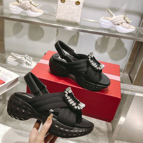 rv sandal designer sandals run sports series thick bottom platform slipper drilling buckle shoes delivery eu 40, Black
rv sandal designer sandals run sports series thick bottom platform slipper drilling buckle shoes delivery eu 40, Black