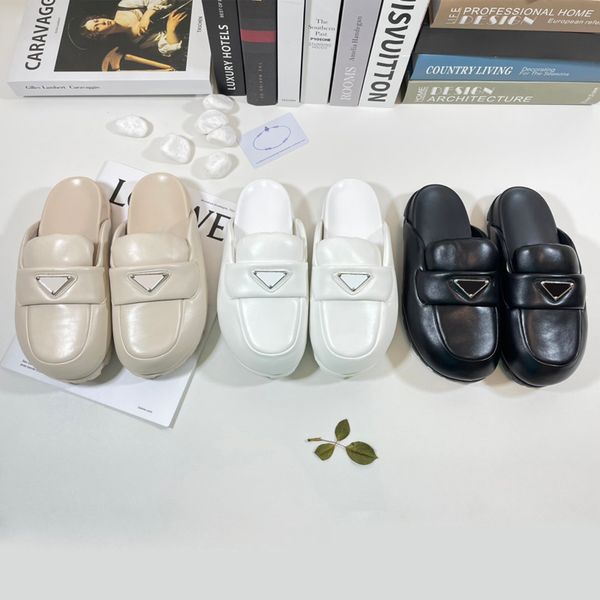 designer lady leather soft slide slipper sandals rubber sandal womens fisherman platform slides triangle metal logo slippers retro beach loa, Black
designer lady leather soft slide slipper sandals rubber sandal womens fisherman platform slides triangle metal logo slippers retro beach loa, Black