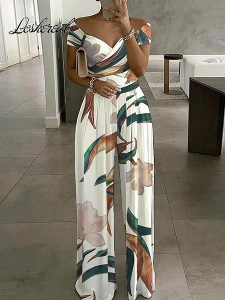 women's two piece pants outfit off shoulder print wide leg jumpsuit women summer casual boho casual high waist jumpsuits clothes overal, White
women's two piece pants outfit off shoulder print wide leg jumpsuit women summer casual boho casual high waist jumpsuits clothes overal, White