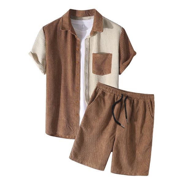 mens tracksuits male corduroy summer sets beach short sleeve shirt patchwork drawstring shorts set with pocket men suits conjuntos de hombre, Gray
mens tracksuits male corduroy summer sets beach short sleeve shirt patchwork drawstring shorts set with pocket men suits conjuntos de hombre, Gray
