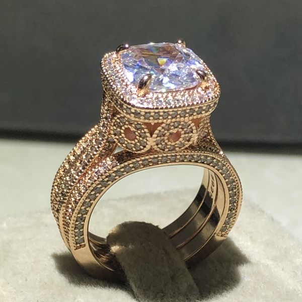 luxury 925 sterling silver & rose gold wedding rings set 3 in 1 band ring for women engagement bridal jewelry finger size 5,6,7,8,9,10, Slivery;golden
luxury 925 sterling silver & rose gold wedding rings set 3 in 1 band ring for women engagement bridal jewelry finger size 5,6,7,8,9,10, Slivery;golden