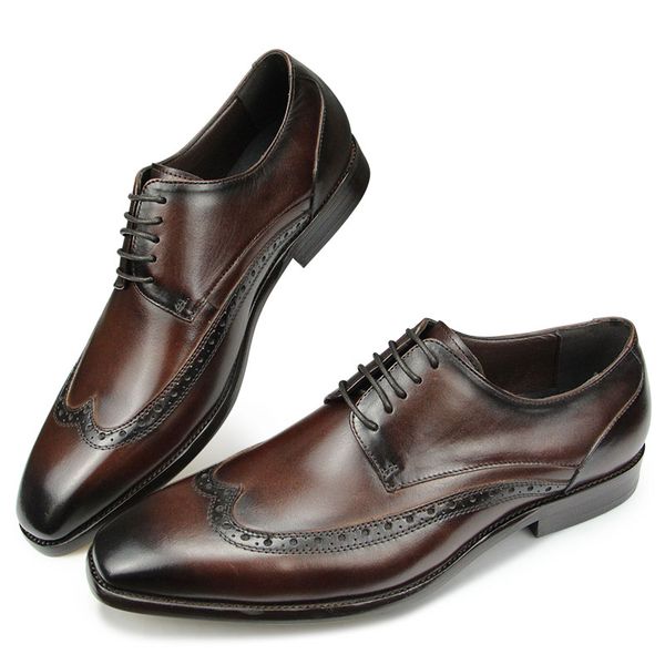 men social dress derby shoe genuine leather formal shoe handmade lace up brogue british style luxury leather shoe rubber bottom, Black
men social dress derby shoe genuine leather formal shoe handmade lace up brogue british style luxury leather shoe rubber bottom, Black