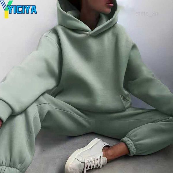 yiciya women's tracksuit solid hooded sport suits autumn warm hoodie casual long sleeve sweatshirts and trousers two piece sets, Gray
yiciya women's tracksuit solid hooded sport suits autumn warm hoodie casual long sleeve sweatshirts and trousers two piece sets, Gray