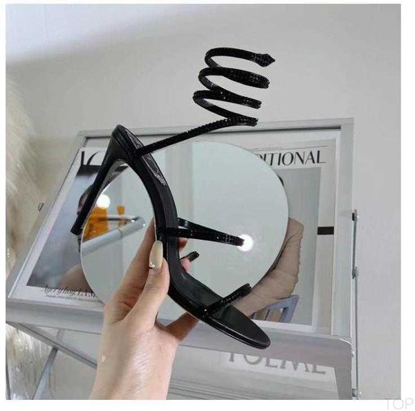stiletto heel sandals rene caovilla luxury designer crystal lamp pendant rhinestone twining foot ring high ed womens shoes narrow band 10cm, Black
stiletto heel sandals rene caovilla luxury designer crystal lamp pendant rhinestone twining foot ring high ed womens shoes narrow band 10cm, Black