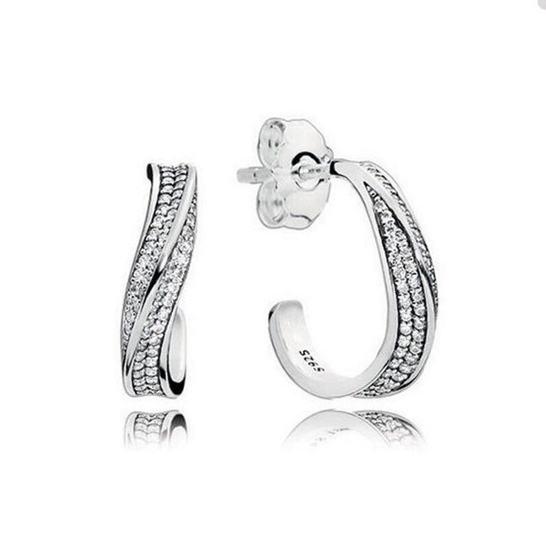 sparkling pave wave hook stud earring for pandora 925 sterling silver party jewelry designer earrings for women girlfriend gift luxury earri, Golden;silver
sparkling pave wave hook stud earring for pandora 925 sterling silver party jewelry designer earrings for women girlfriend gift luxury earri, Golden;silver