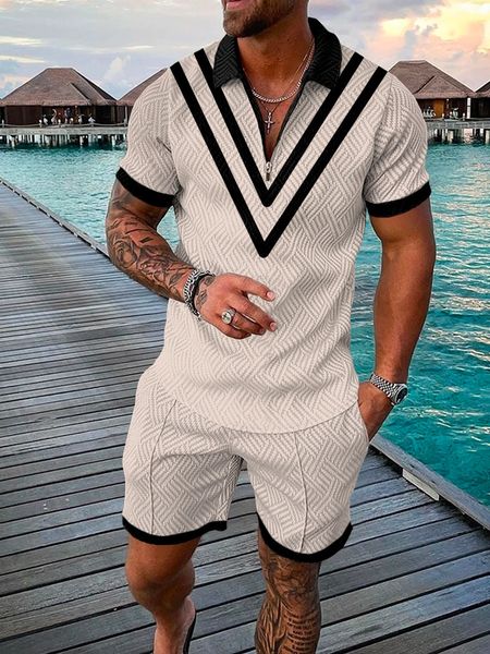 mens tracksuits summer sportswear suit polo shirt plaid printed short fashion design sleeve zipper vacation 2 pieces 230512, Gray
mens tracksuits summer sportswear suit polo shirt plaid printed short fashion design sleeve zipper vacation 2 pieces 230512, Gray