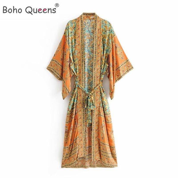 swimwear boho queens women yellow floral print sashes kimono ladies v neck batwing sleeves bohemian maxi dress robe coverup, White;black
swimwear boho queens women yellow floral print sashes kimono ladies v neck batwing sleeves bohemian maxi dress robe coverup, White;black