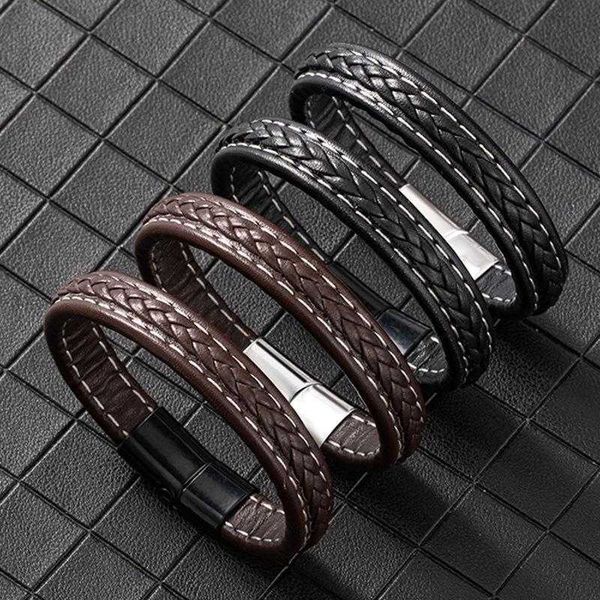 mens alloy leather bracelet simple trend hand woven titanium steel jewelry, Golden;silver
mens alloy leather bracelet simple trend hand woven titanium steel jewelry, Golden;silver