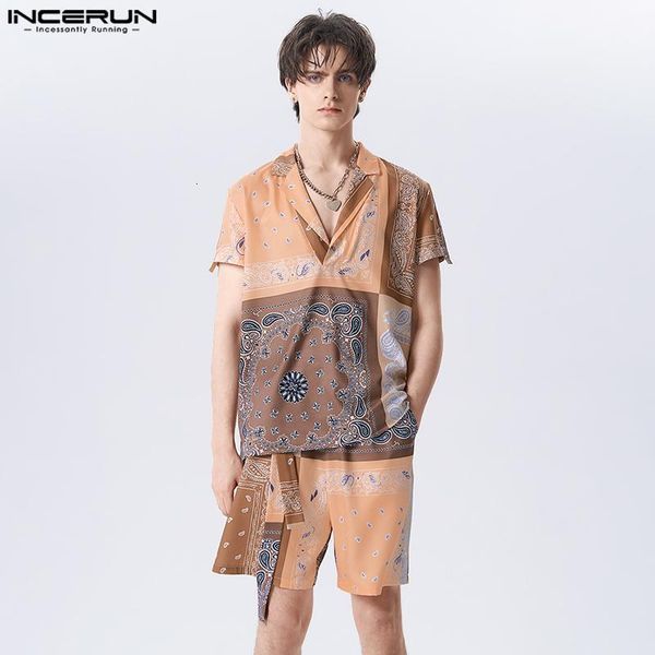 mens tracksuits incerun handsome men casual sets short sleeved shirts shorts male selling cashew printing twopiece s5xl 230512, Gray
mens tracksuits incerun handsome men casual sets short sleeved shirts shorts male selling cashew printing twopiece s5xl 230512, Gray