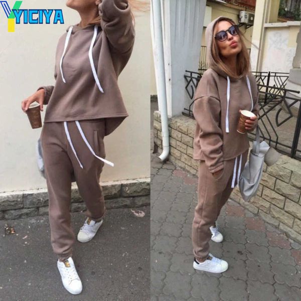 yiciya 2023 new fashion tracksuit long sleeve thicken hooded sweatshirts 2 piece set casual sport suit women tracksuit set, Gray
yiciya 2023 new fashion tracksuit long sleeve thicken hooded sweatshirts 2 piece set casual sport suit women tracksuit set, Gray