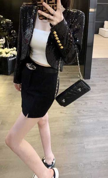 women's jackets luxurious2023 spring rand jacket new women autumn winter fashion jacket metal uckle sequins coat grade cardigan mother&, Black;brown
women's jackets luxurious2023 spring rand jacket new women autumn winter fashion jacket metal uckle sequins coat grade cardigan mother&, Black;brown
