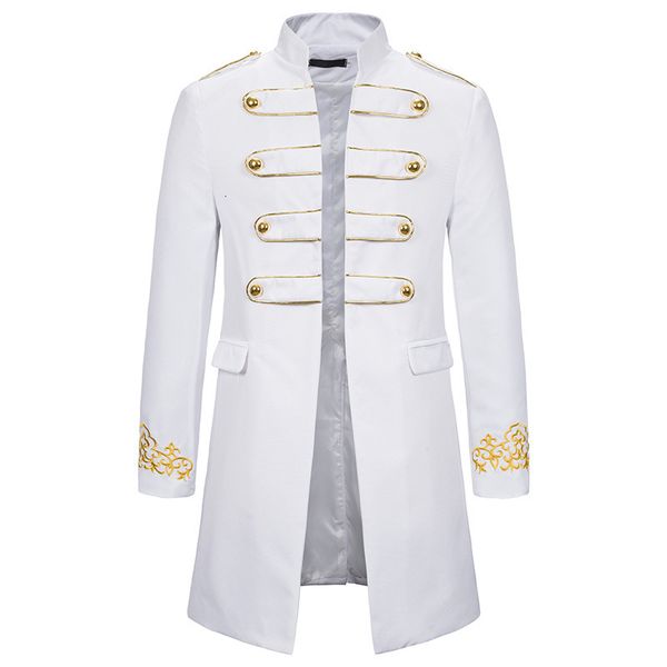 men's suits blazers white stand collar embroidery blazer men military dress tuxedo blazer men suit jacket nightclub stage cosplay blaze, White;black
men's suits blazers white stand collar embroidery blazer men military dress tuxedo blazer men suit jacket nightclub stage cosplay blaze, White;black