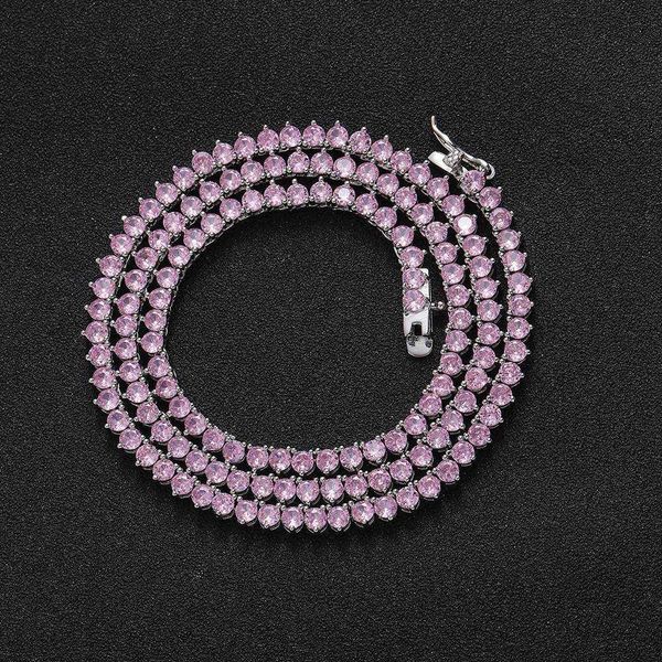europe and america hip hop necklace 3mm wide three claw powder zirconium yellow zirconium purple zirconium tennis chain for men and women fo, Silver
europe and america hip hop necklace 3mm wide three claw powder zirconium yellow zirconium purple zirconium tennis chain for men and women fo, Silver